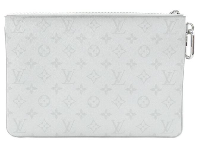 Louis Vuitton Pouch aus grauer beschichteter Canvas Braun - Ansicht 2