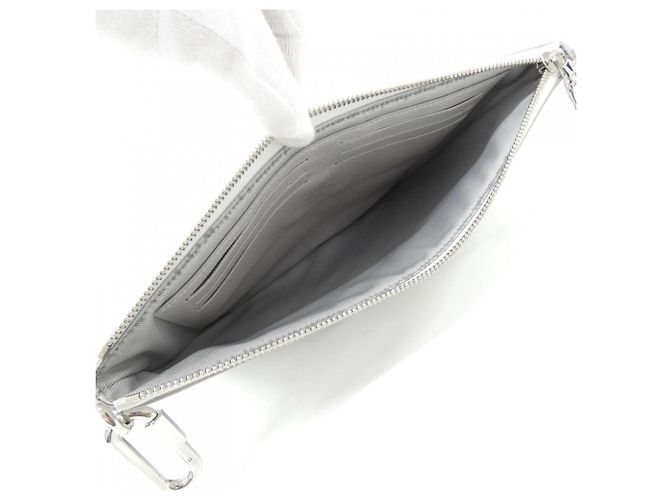 Louis Vuitton Pouch aus grauer beschichteter Canvas Braun - Ansicht 7