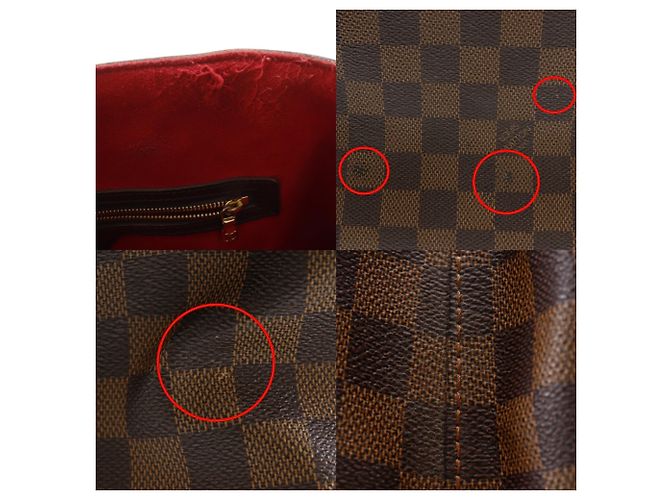 Borsa Tote Louis Vuitton Hampstead MM Marrone - vista 10