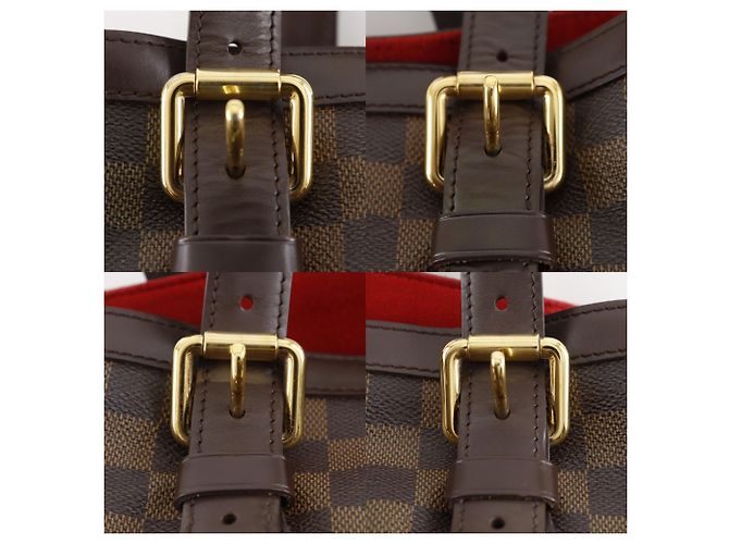 Borsa Tote Louis Vuitton Hampstead MM Marrone - vista 11