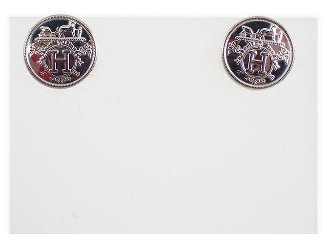Hermès Orecchini a lobo Hermes Ex-Libris in argento 925 - vista 2