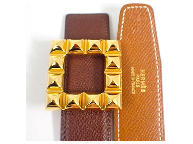 Hermès Hermes Ledergürtel Standard Braun - Ansicht 3