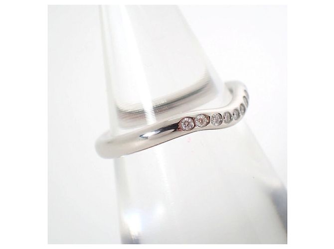 Tiffany & Co. Platin 950 geschwungener Diamantring - Ansicht 3
