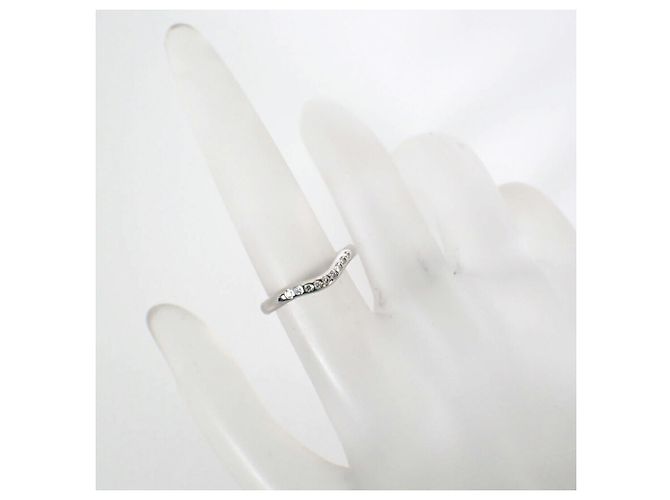 Tiffany & Co. Platin 950 geschwungener Diamantring - Ansicht 4