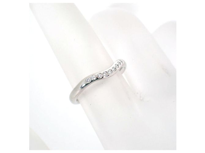 Tiffany & Co. Platin 950 geschwungener Diamantring - Ansicht 6