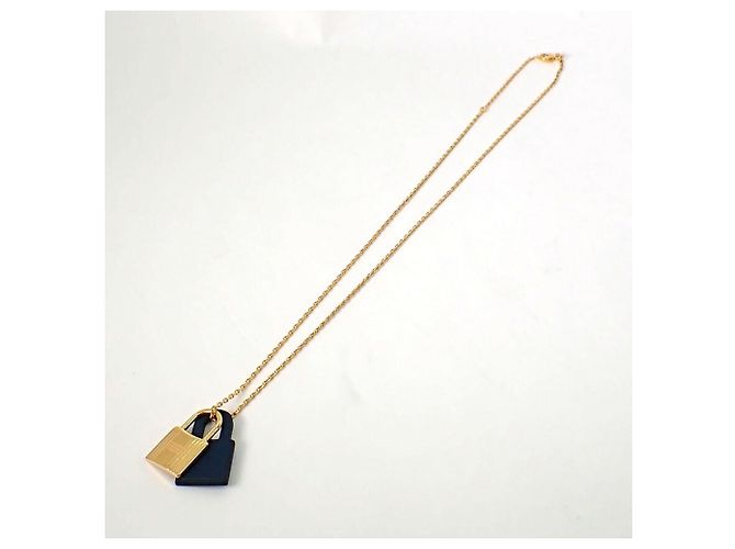 Hermès Collana Hermes O'Kelly D-stamp Gold x Navy - vista 8
