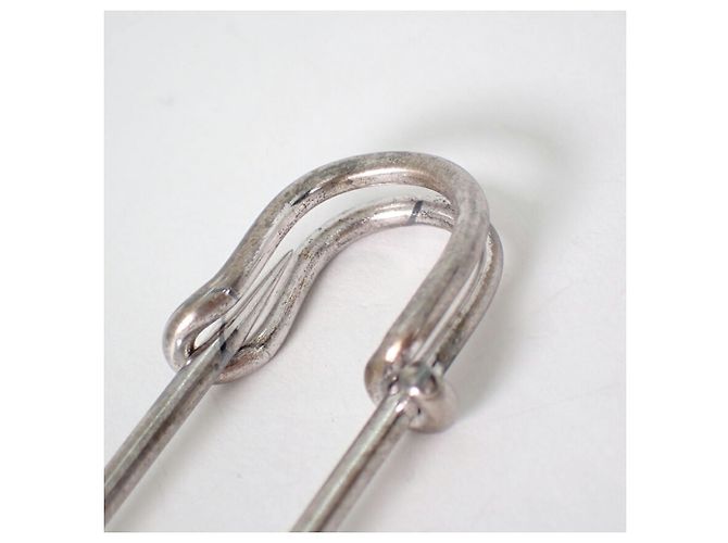 Hermès Broche Hermes Sellier plaquée or - vue 5