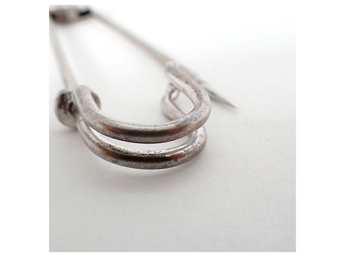 Hermès Broche Hermes Sellier plaquée or - vue 7