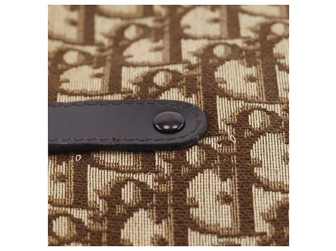 Borsa a tracolla Christian Dior Trotter in tela marrone - vista 10