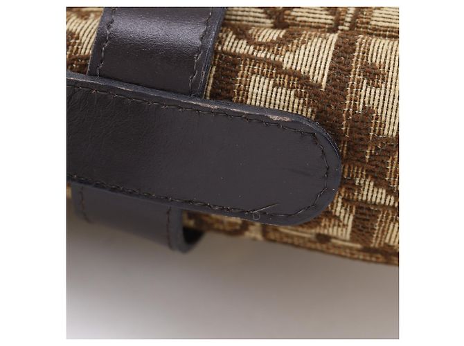 Borsa a tracolla Christian Dior Trotter in tela marrone - vista 11