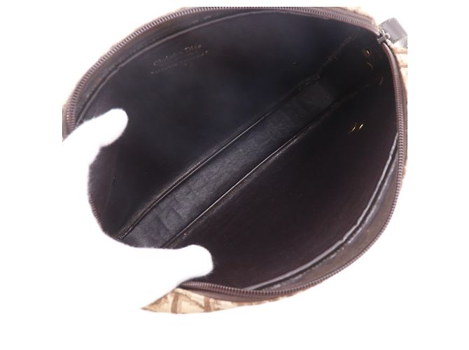 Borsa a tracolla Christian Dior Trotter in tela marrone - vista 5