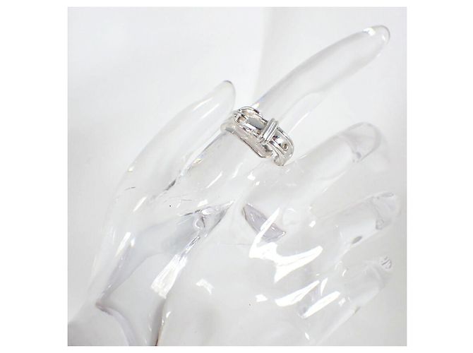 Ring Hermès Anello Hermes Croix Band in argento 925 - vista 4