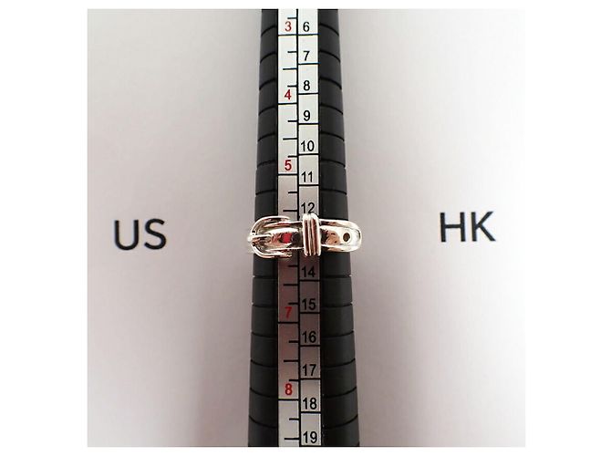 Ring Hermès Anello Hermes Croix Band in argento 925 - vista 7