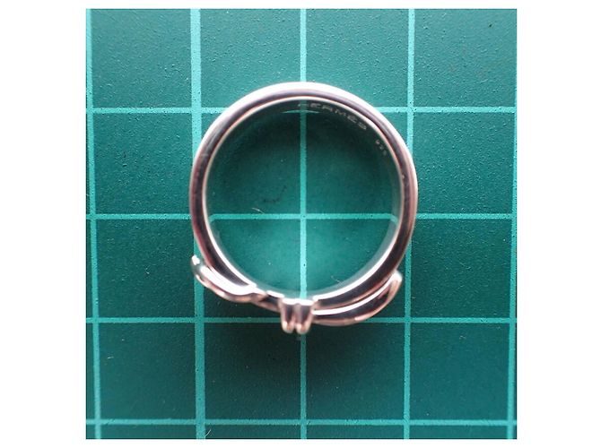 Ring Hermès Anello Hermes Croix Band in argento 925 - vista 9