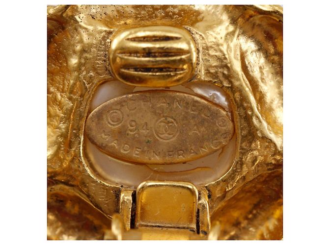 Chanel Coco Mark Flower Ohrringe Golden - Ansicht 15
