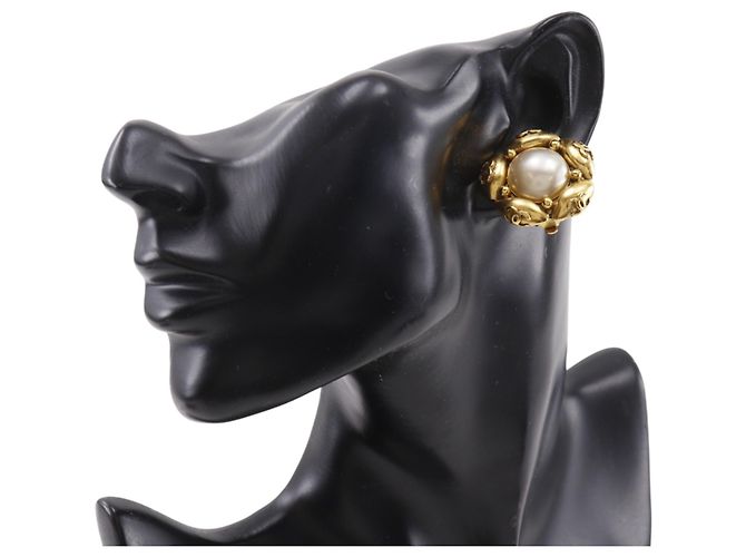 Chanel Coco Mark Flower Ohrringe Golden - Ansicht 2