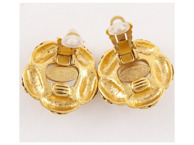 Chanel Coco Mark Flower Ohrringe Golden - Ansicht 4