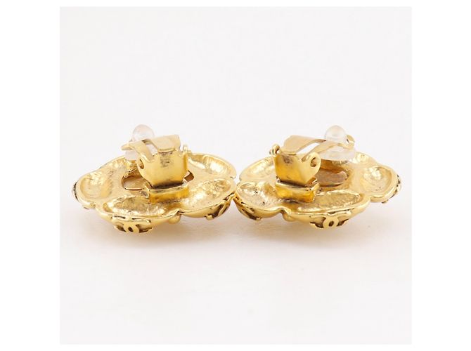 Chanel Coco Mark Flower Ohrringe Golden - Ansicht 5