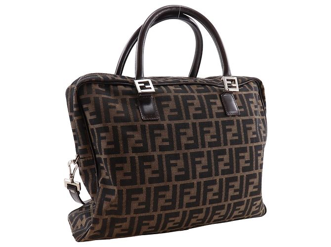 Borsa Business Fendi Zucca Marrone - vista 2