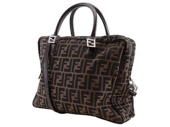 Borsa Business Fendi Zucca Marrone - vista 3