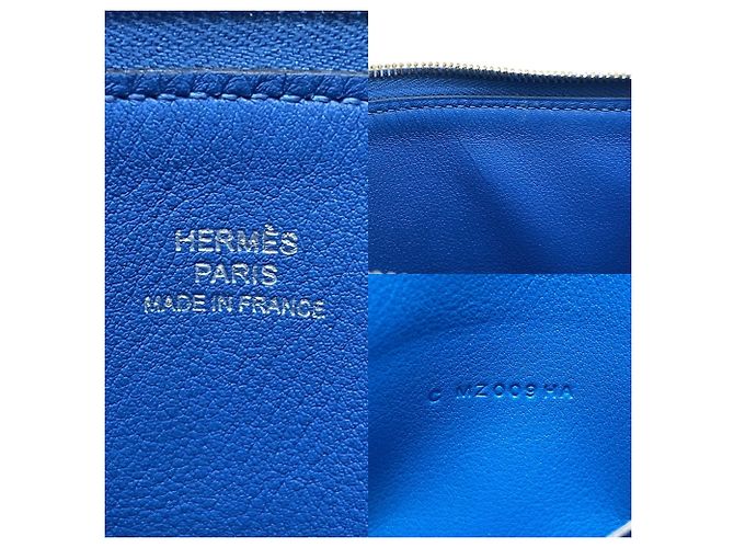 Hermès Pochette in pelle Hermes Carre Pocket Rosa Blu navy - vista 5