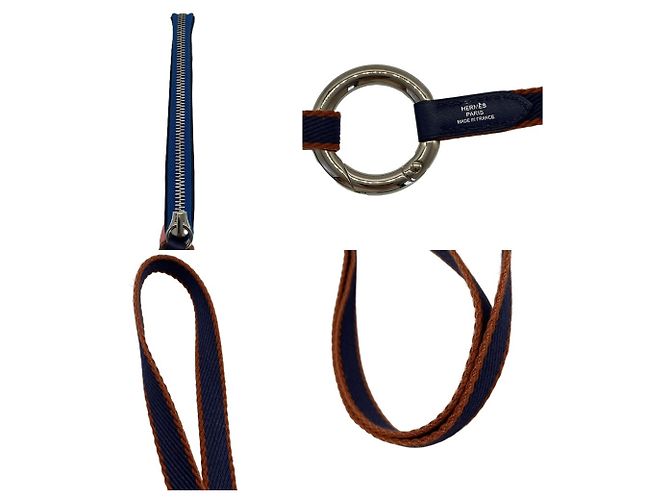 Hermès Pochette in pelle Hermes Carre Pocket Rosa Blu navy - vista 6