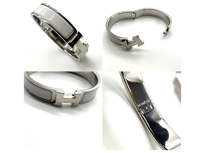 Pulsera de esmalte Click H de Hermès Plata - vista 3
