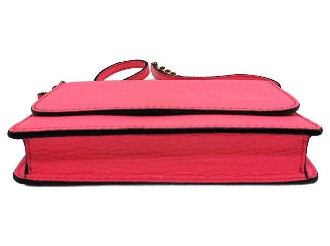 Borsa a tracolla in pelle rosa neon Burberry - vista 3