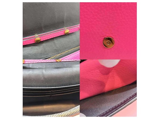 Borsa a tracolla in pelle rosa neon Burberry - vista 7