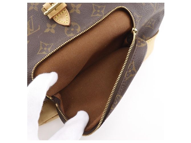 Mochila Louis Vuitton Montsouris MM Marrom - vista 8