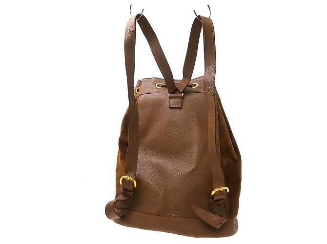 Gucci Vintage Bamboo Suede Small Marrone - vista 2
