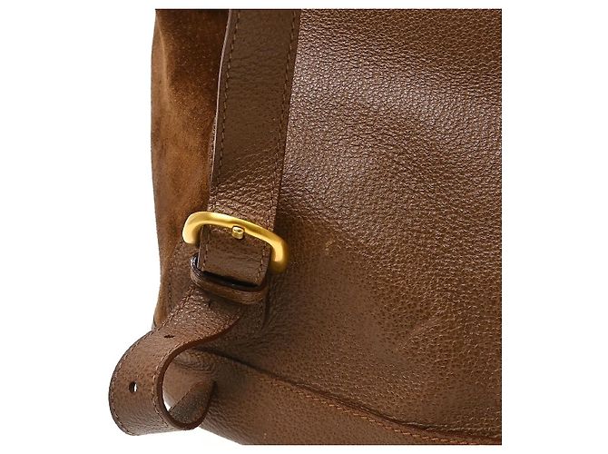 Gucci Vintage Bamboo Suede Small Marrone - vista 6