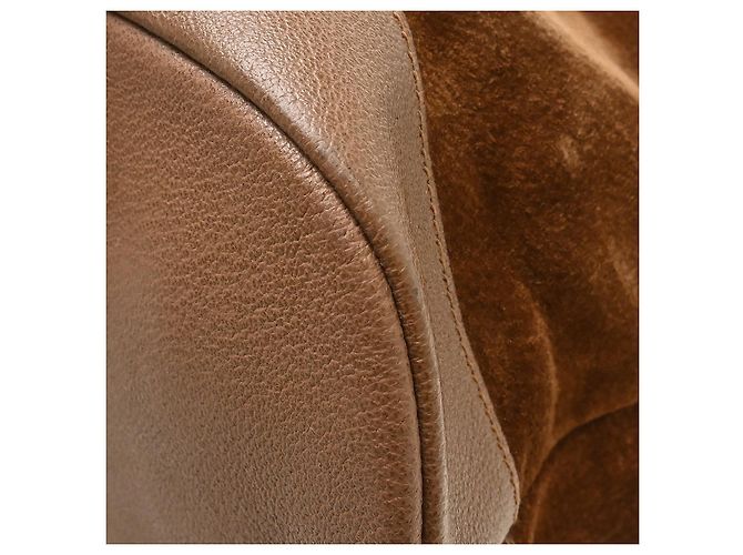 Gucci Vintage Bamboo Suede Small Marrone - vista 7