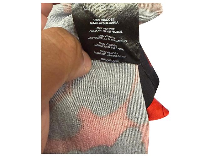 Abito arricciato stampato Dries Van Noten in raso multicolore - vista 6