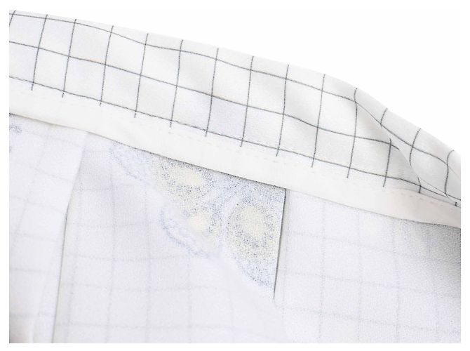Falda midi plisada con estampado de cuadros Victoria Beckham en poliéster blanco - vista 10