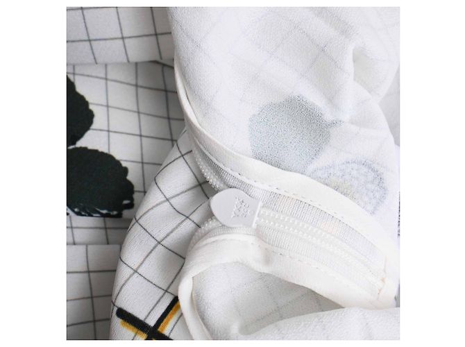 Falda midi plisada con estampado de cuadros Victoria Beckham en poliéster blanco - vista 12