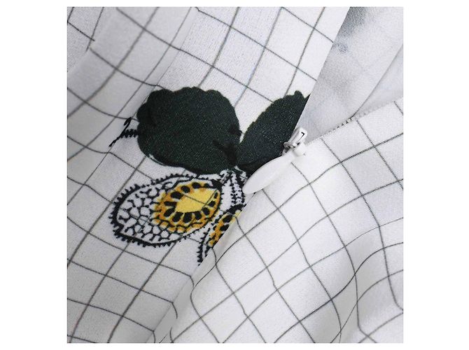 Falda midi plisada con estampado de cuadros Victoria Beckham en poliéster blanco - vista 13