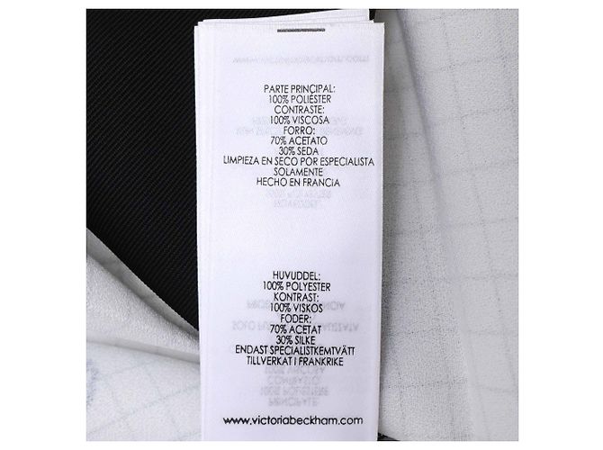 Falda midi plisada con estampado de cuadros Victoria Beckham en poliéster blanco - vista 5