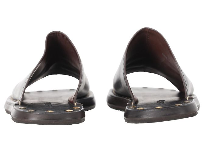 Sandali slide See by Chloé in pelle nera con borchie Nero - vista 4