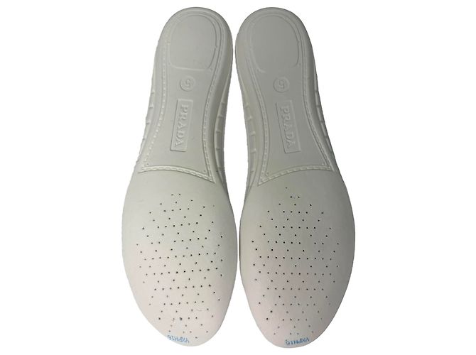 Sneakers Prada Prax 01 in pelle bianca Bianco - vista 10