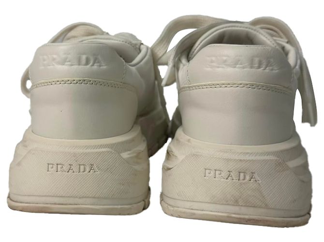 Sneakers Prada Prax 01 in pelle bianca Bianco - vista 2