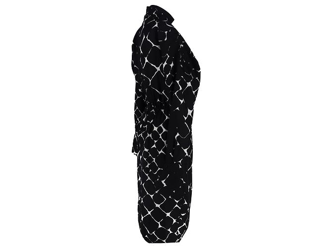 Abito midi con collo alto in seta nera Marc Jacobs Nero - vista 2