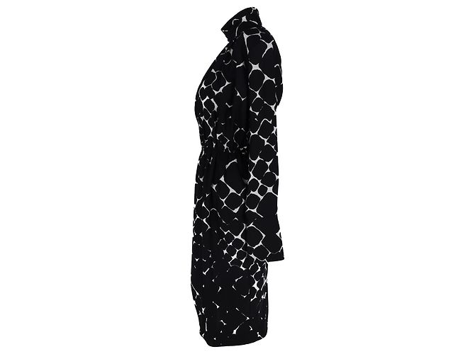 Abito midi con collo alto in seta nera Marc Jacobs Nero - vista 4