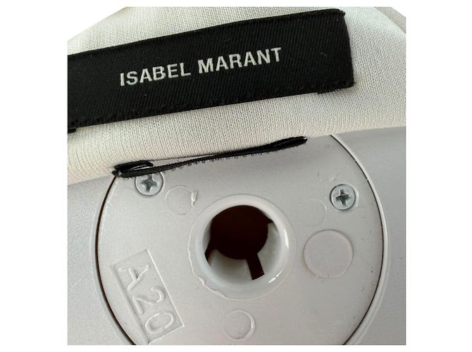 Camicetta Isabel Marant con maniche a sbuffo arricciate in viscosa ecru Bianco Crudo - vista 6