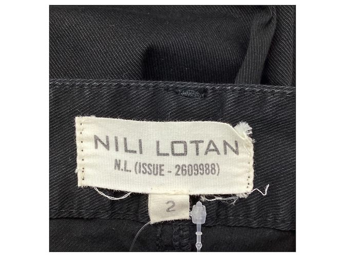 Pantalones Nili Lotan en algodón negro - vista 6