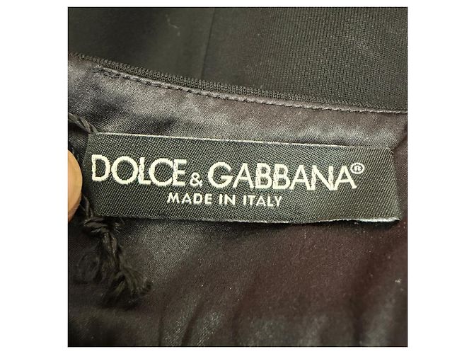 Mini abito Dolce & Gabbana con scollo quadrato in viscosa nera Nero - vista 6