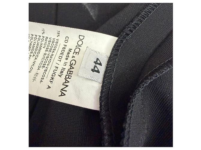 Mini abito Dolce & Gabbana con scollo quadrato in viscosa nera Nero - vista 7