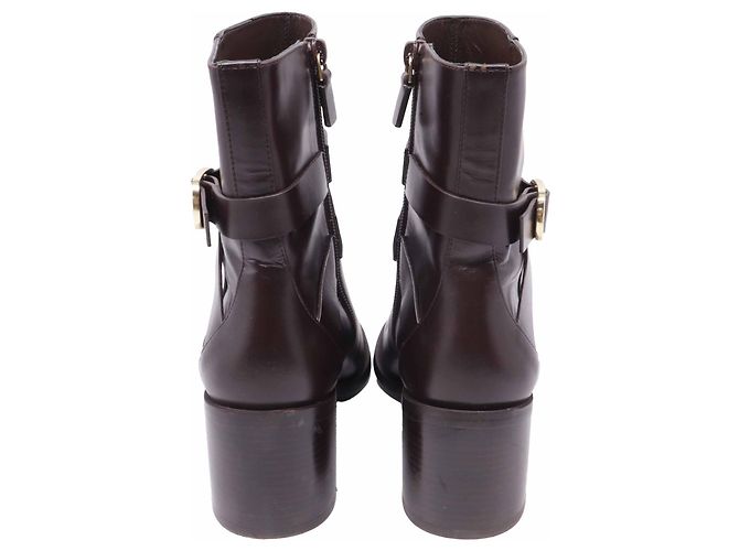Botines con hebilla Esme de Stuart Weitzman en cuero marrón Castaño Roja - vista 5