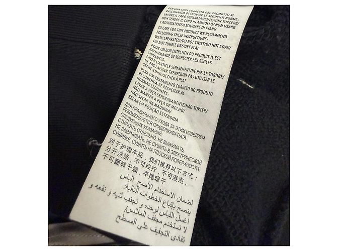 Felpa con cappuccio e zip Gucci con logo ricamato in cotone nero - vista 11