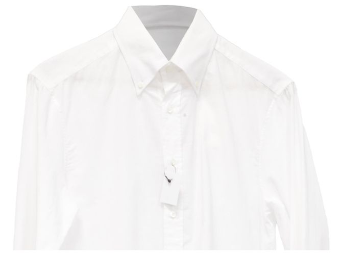Camisa de vestir de manga larga Brunello Cucinelli en algodón blanco - vista 2